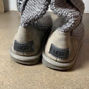 Grey Uggs; Classic Cardy Knit Boot
